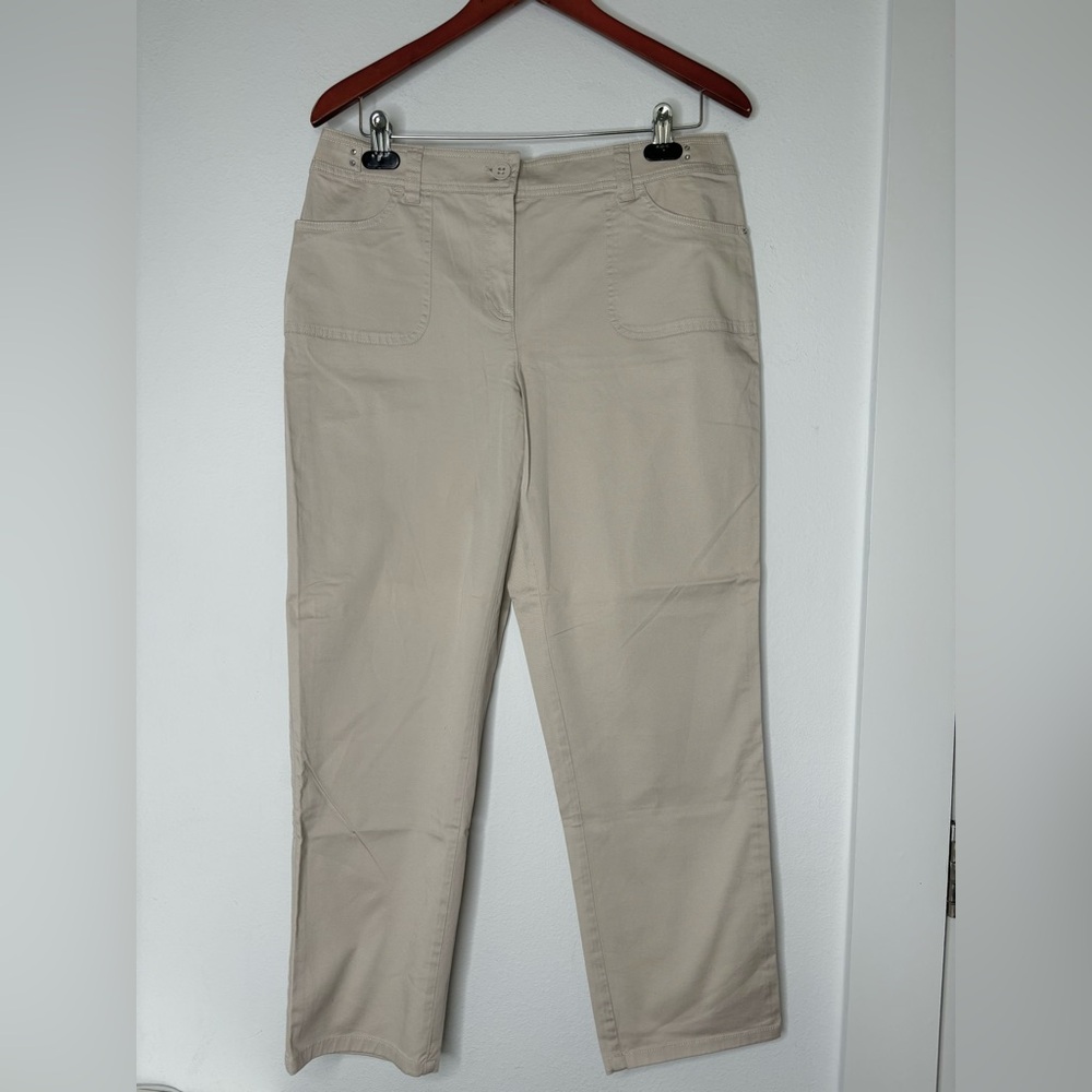 CHICOS NWT KHAKI ANKLE PANTS SZ 1/SMALL